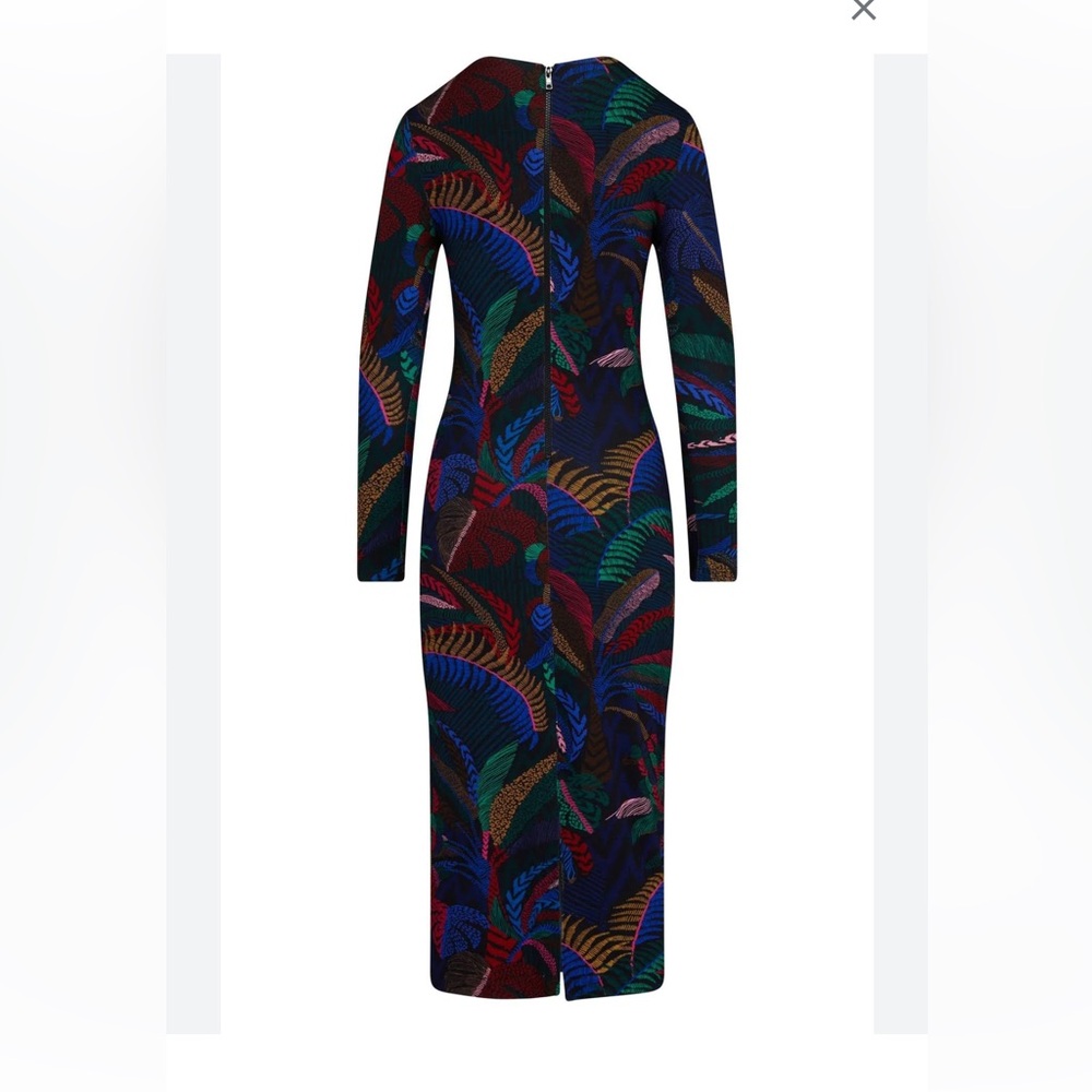 FARM Rio Amazonia Night Rainforest Long Sleeve Bodycon Dress